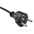 1,8 3 meter Euro Schuko 3 -stift AC -kabel Rätt vinklad EU Kvinna IEC60320 C13 Socket Connector Power Cord för dator